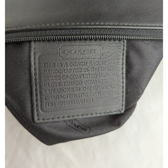 Vintage Coach Leather Small Flat Cosmetic Case Bag Clutch 6990 Black Silver USA - Picture 11 of 12